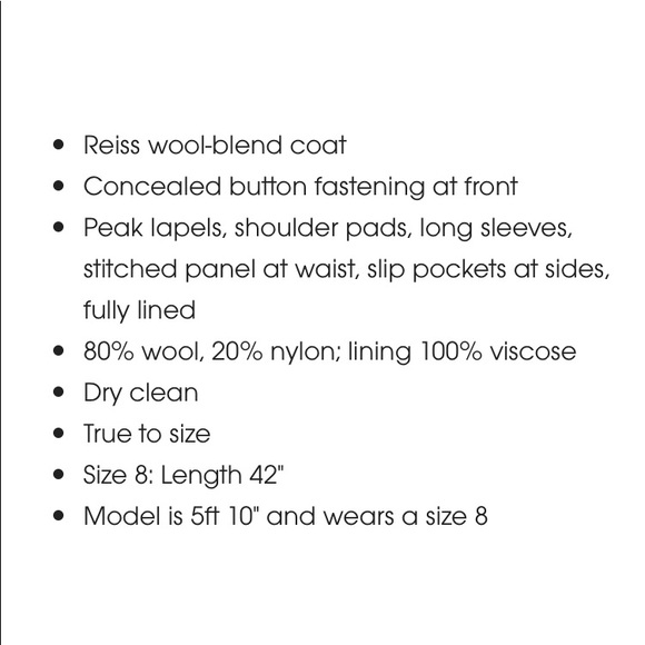 Reiss Sesto Wool-Blend Coat in Black | Medium - Picture 3 of 10